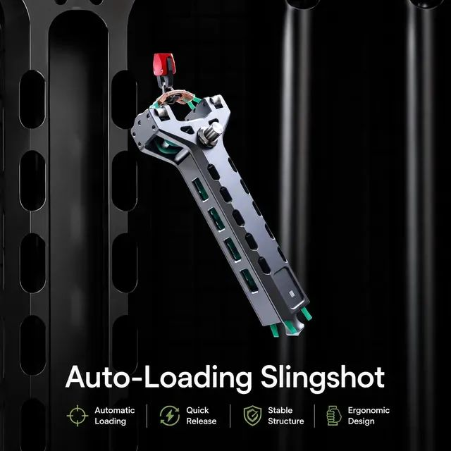 🔥Limited-Time 50% OFF✨Professional Telescopic Aluminum Alloy Auto-Loading Slingshot Full Kit (200 Steel Balls)